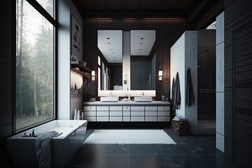 Interor of a modern bathroom