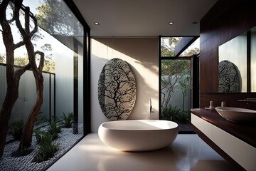 Interor of a modern bathroom