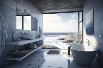 Interor of a modern bathroom