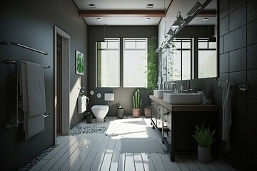 Interor of a modern bathroom