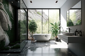 Interor of a modern bathroom
