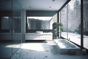 Interor of a modern bathroom