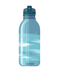 Purified water in plastic bottle with cap