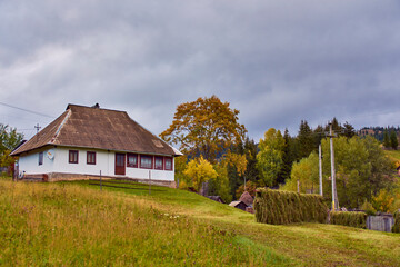 Obraz premium landscape with traditional houses in the mountains 23