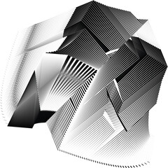 black and white abstract polygonal background