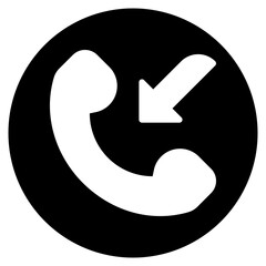 incoming call glyph icon