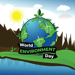 Save the world environment illustration art