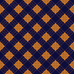 Seamless floral and geometric ornament on background