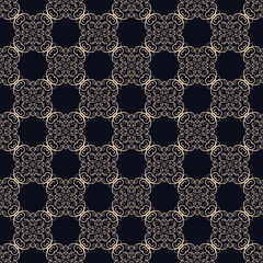 Seamless floral and geometric ornament on background