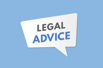 Legal Advice text Button. Legal Advice Sign Icon Label Sticker Web Buttons