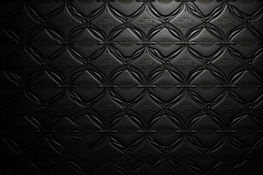 Seamless pattern with dark textured background. Repeating tileable print for wallpaper or design. Generative AI