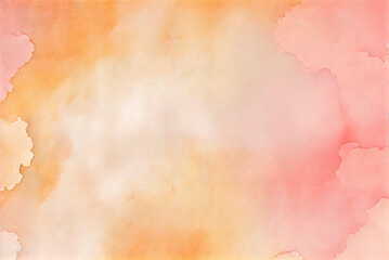 Obraz premium Light orange and red watercolor background. Watercolour generative ai vintage texture