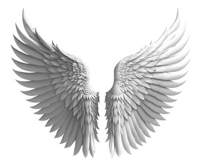 Obraz na płótnie Canvas Angel wings isolated on transparent background Generative AI png
