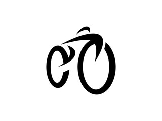 cycling illustration logo