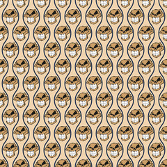 Seamless pattern background with skulls