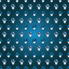 Seamless pattern background with skulls