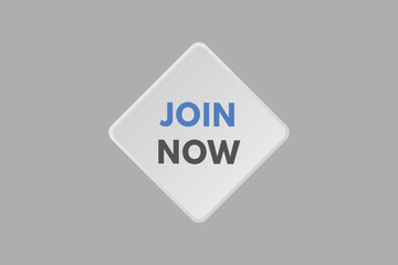Join Now text Button. Join Now Sign Icon Label Sticker Web Buttons
