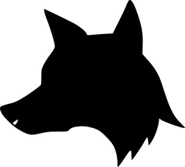 black and white of fox shape
