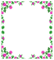 Obraz na płótnie Canvas Pink flowers frame