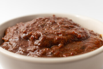 Salted Largehead hairtail on a white background
