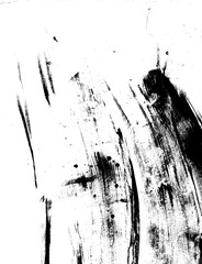 Black and white high contrast brush strokes and splats