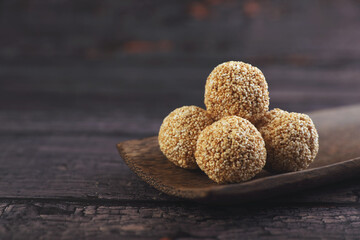 Indian homemade sweet millet candy balls
