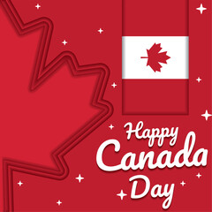 Colored canada day template poster Vector