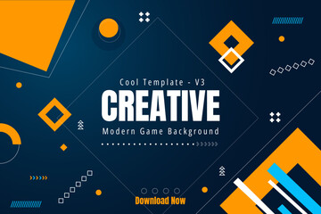 Modern Creative Background Gaming Design V3. very suitable for presentations, game covers, technology banners.