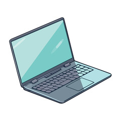 Modern laptop symbolizes technology