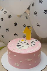 birthday cake and candles
