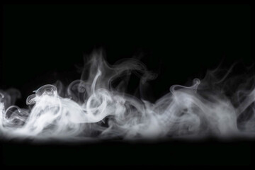 Mystical Smoke on Isolated Black Background: Abstract, Artistic