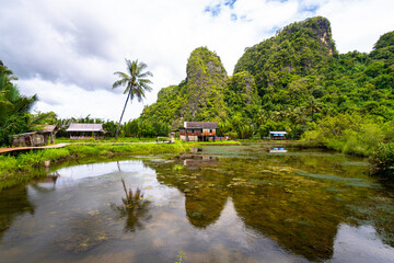 beautiful town of ramang ramang in sulawesi, indonesia