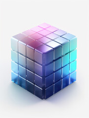 Obraz premium Colorful frosted glass cubes,created with Generative AI tecnology.