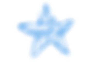 blue cloud star. Cloud for Valentine's Day. Fluffy cloud isolated. Soft plush in the shape of a star. The smoke is blue.