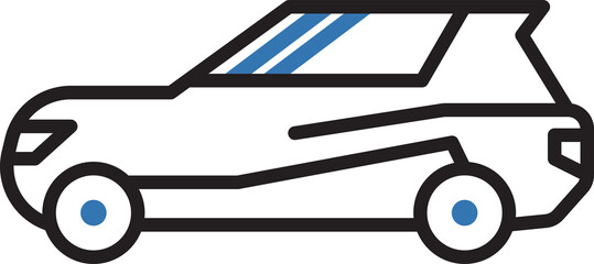 suv car line icon