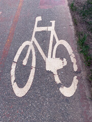Bike path sign