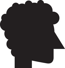 male head silhouette illustration