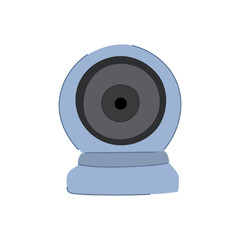 technology security camera cartoon vector illustration