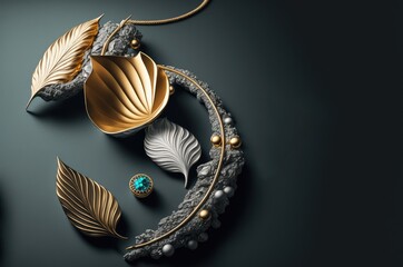 Naklejka premium modern look premium jewelry background for royal wedding generative ai