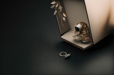 modern look premium jewelry background for royal wedding generative ai