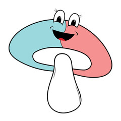 Groovy Mashroom Illustration