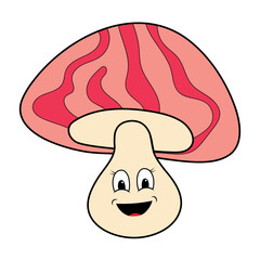 Groovy Mashroom Illustration