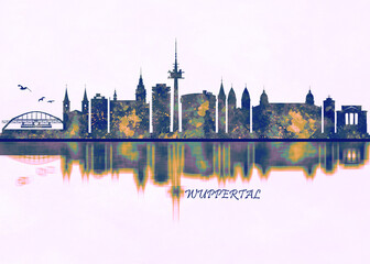 Fototapeta na wymiar Wuppertal Skyline