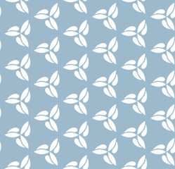Floral vector ornament. Seamless abstract classic blue and white background. Pattern with repeating floral elements. Ornament for wallpaper and packaging