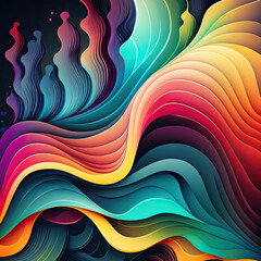 Colorful organic background. Abstract wallpaper design. Generative AI
