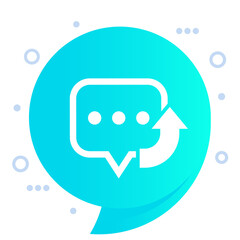 resend message, share icon