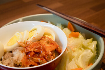 Healthy Diet with Boiled Cabbage