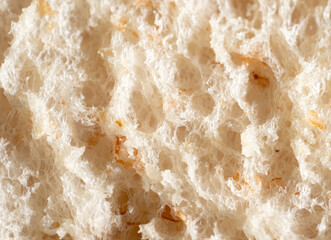 Macro or Close up bread. Lines, tissue or bread texture. Close up view of bread texture.
