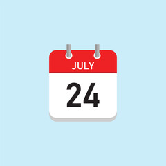 July 24 Concept Design. Vector Illustration.