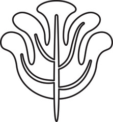 leaf and plant line illustration